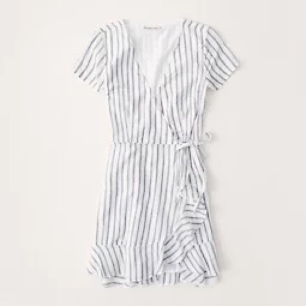 Ruffle Hem Wrap Dress